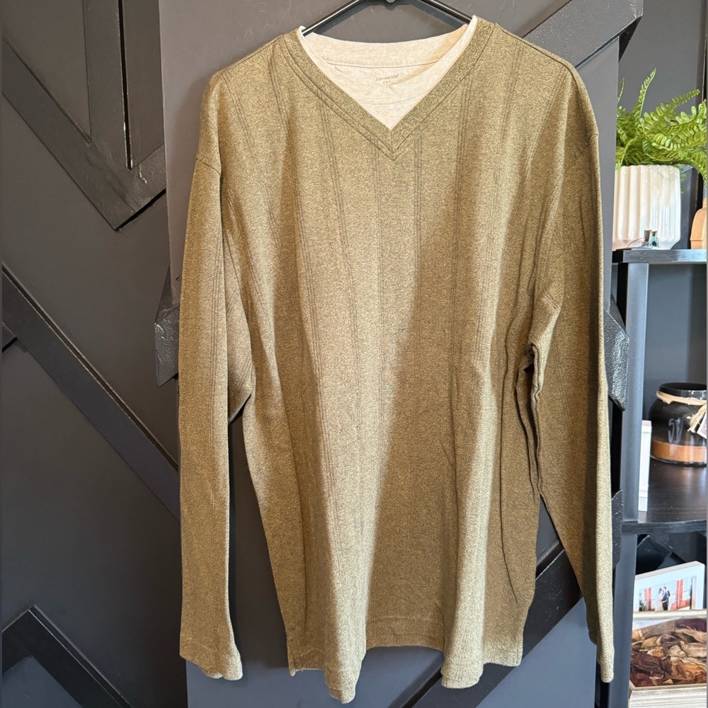 Covington Men’s Tan Soft Knit Sweater Size XL